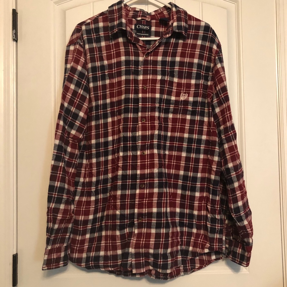Chaps red and blue flannel